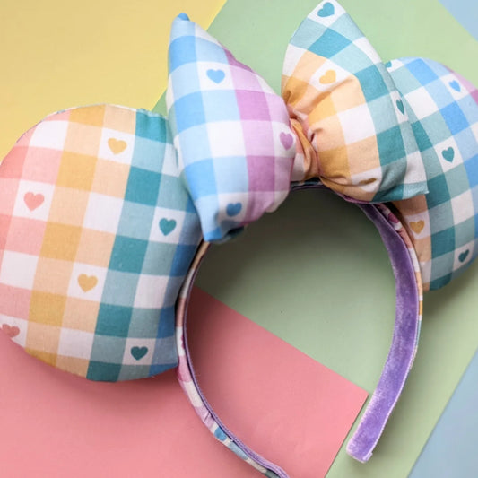 Rainbow Gingham Ears