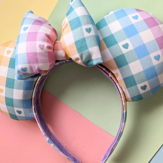 Rainbow Gingham Ears