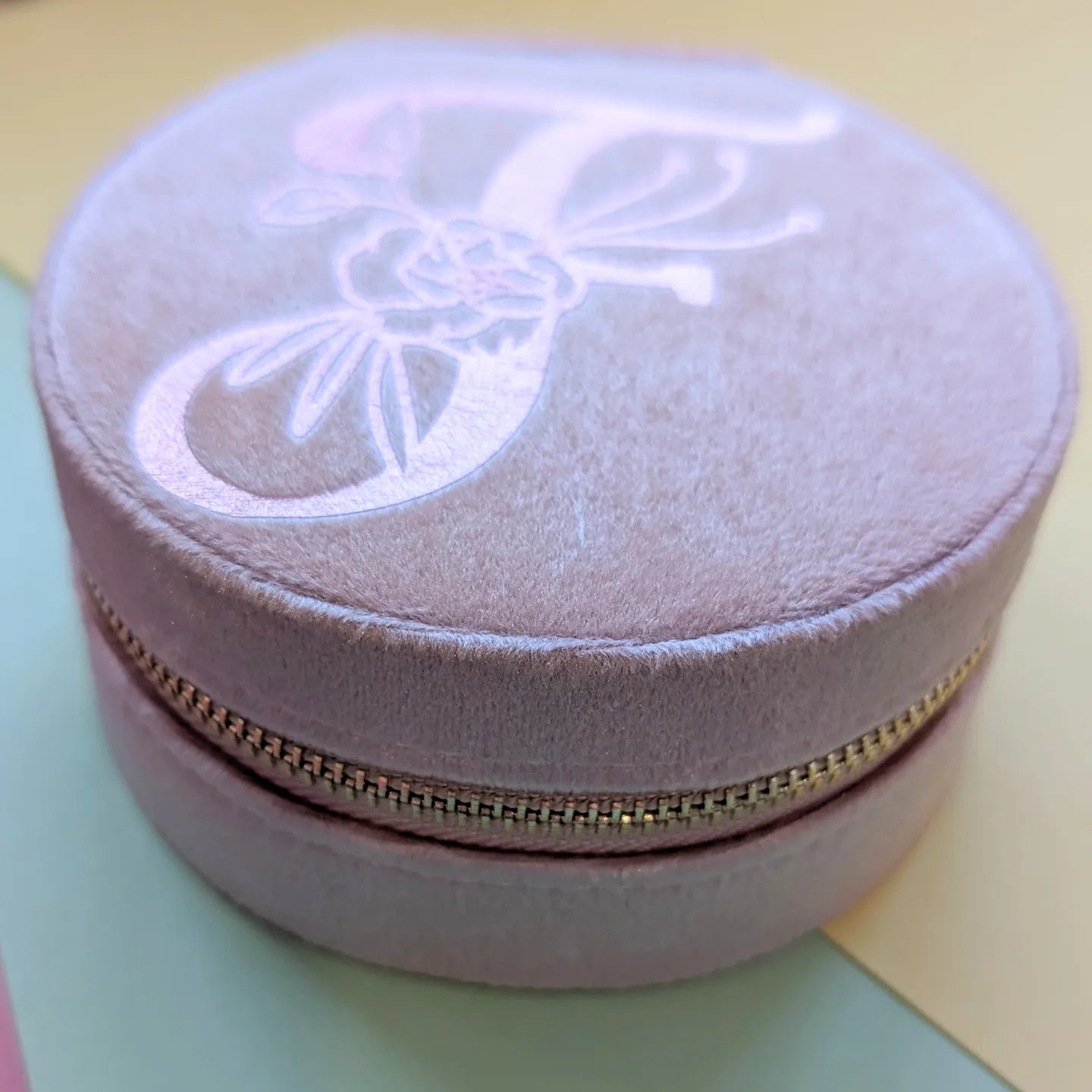 Personalised Initial Velvet Jewellery Box