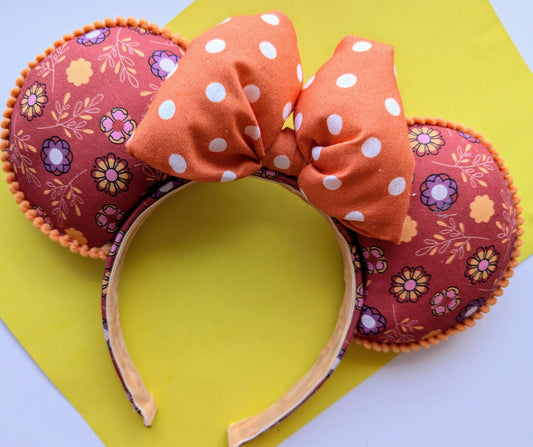 Pumpkin Patch Floral Mouse Ears