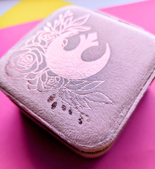 Pink Rebel Velvet Jewellery Box