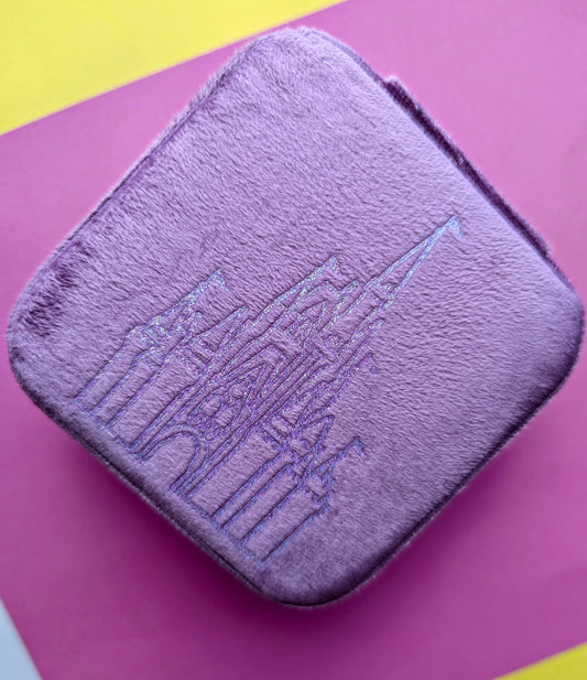 Lilac Orlando Castle Velvet Jewellery Box