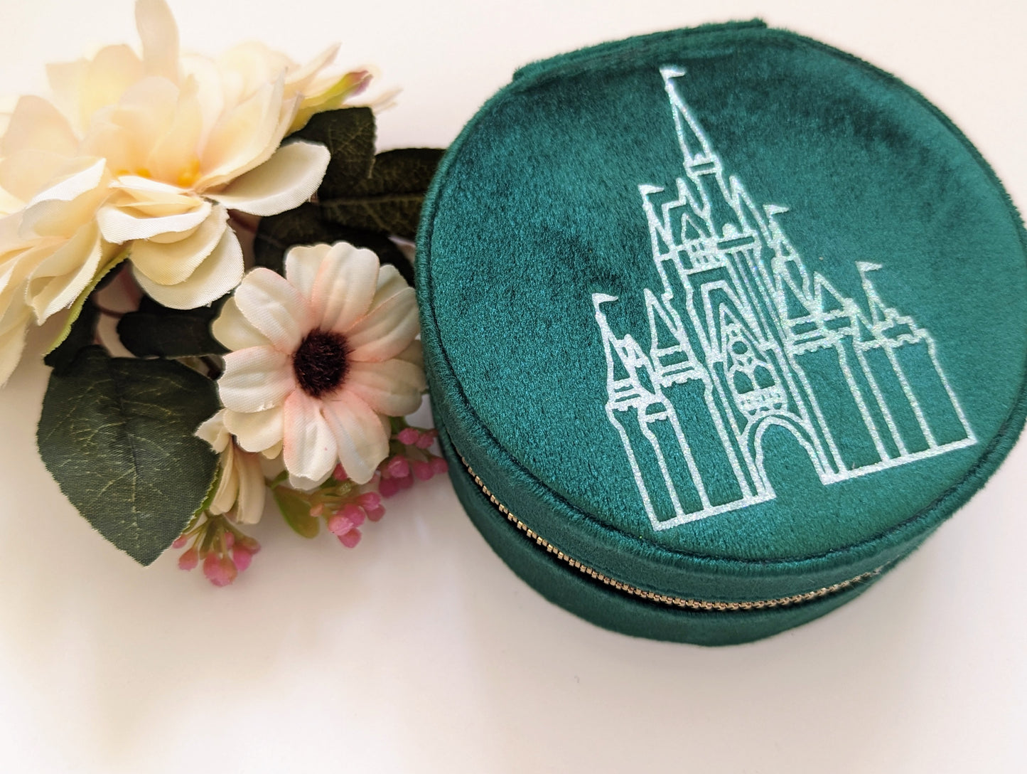 Emerald Green Velvet Jewellery Box