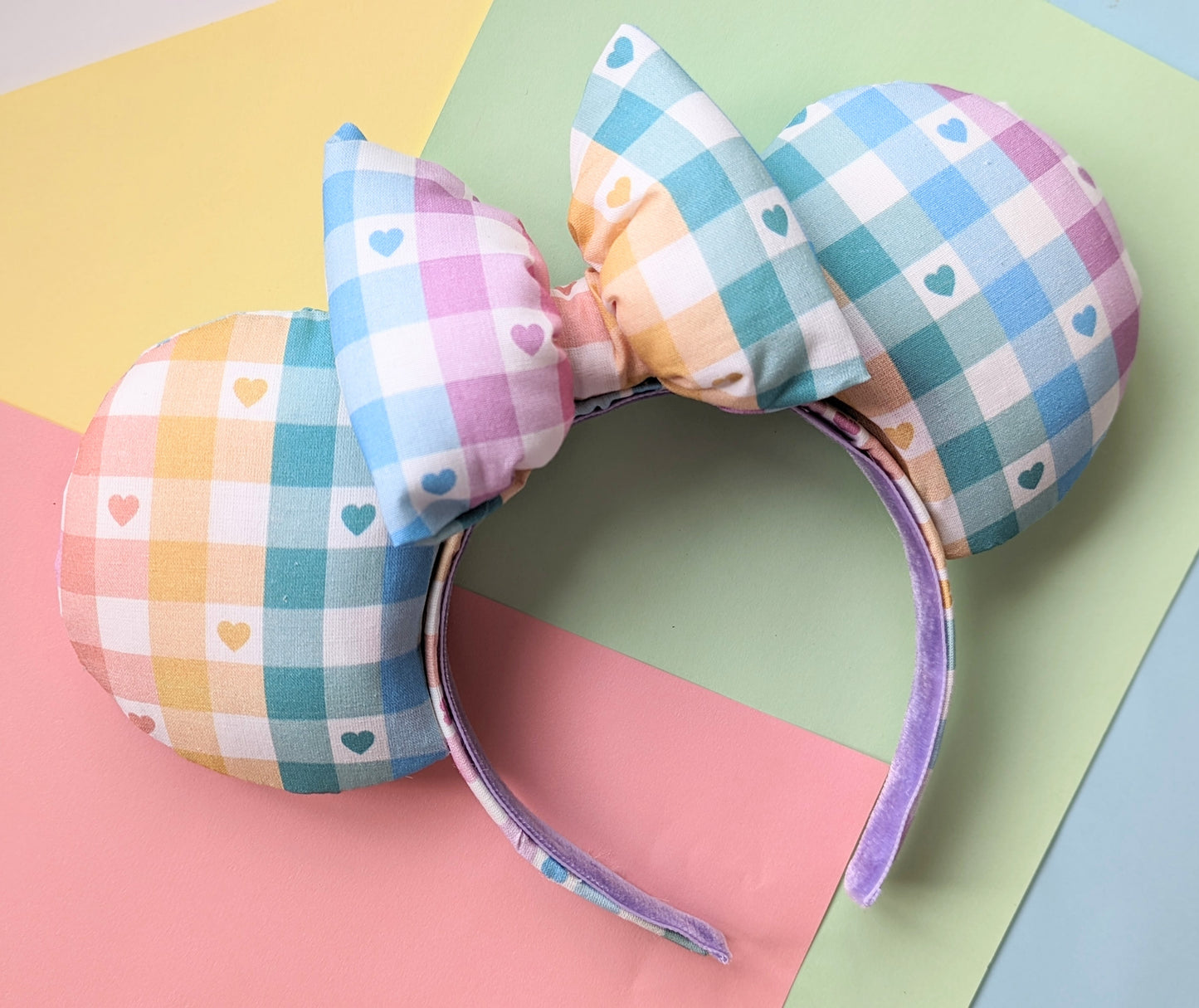 Rainbow Gingham Ears