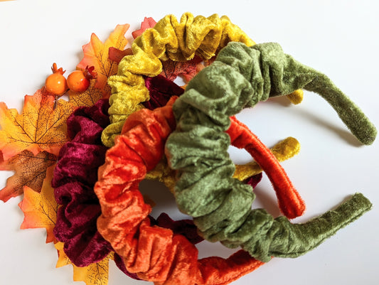 Autumn Velvet Scrunchie Band