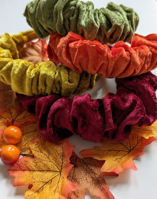Autumn Velvet Scrunchie Band