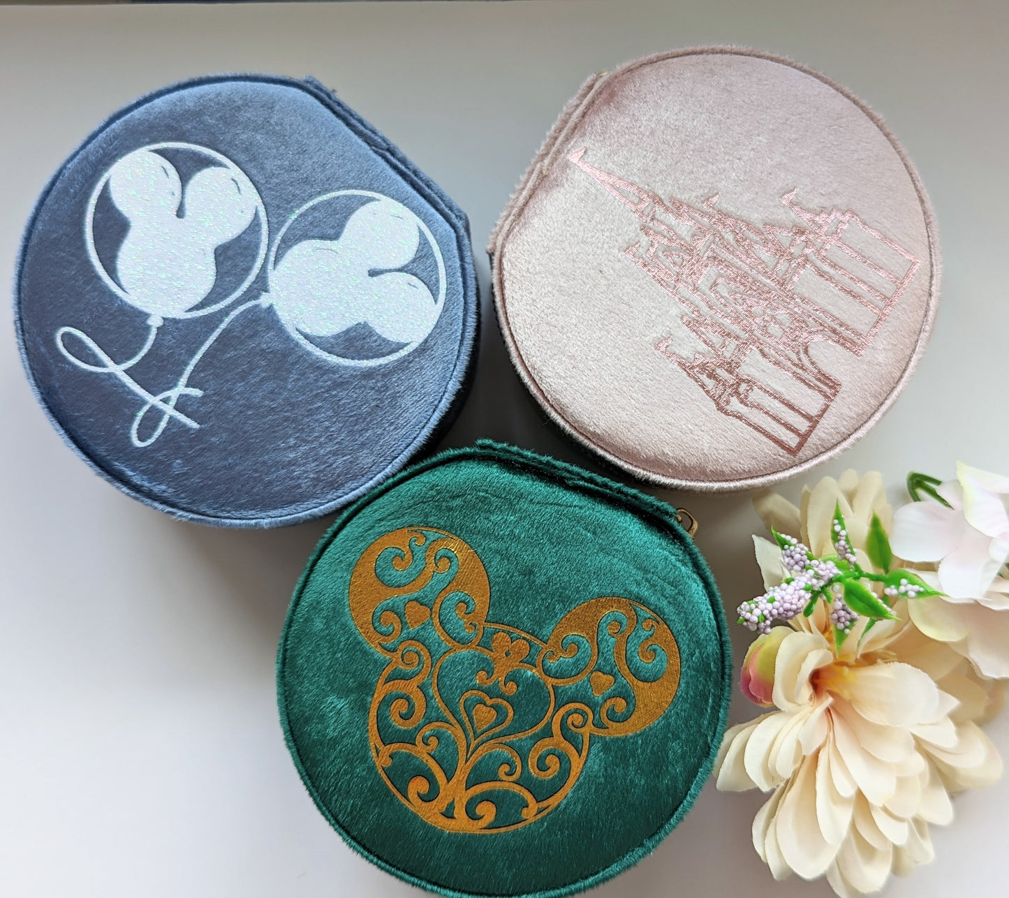 Emerald Green Velvet Jewellery Box