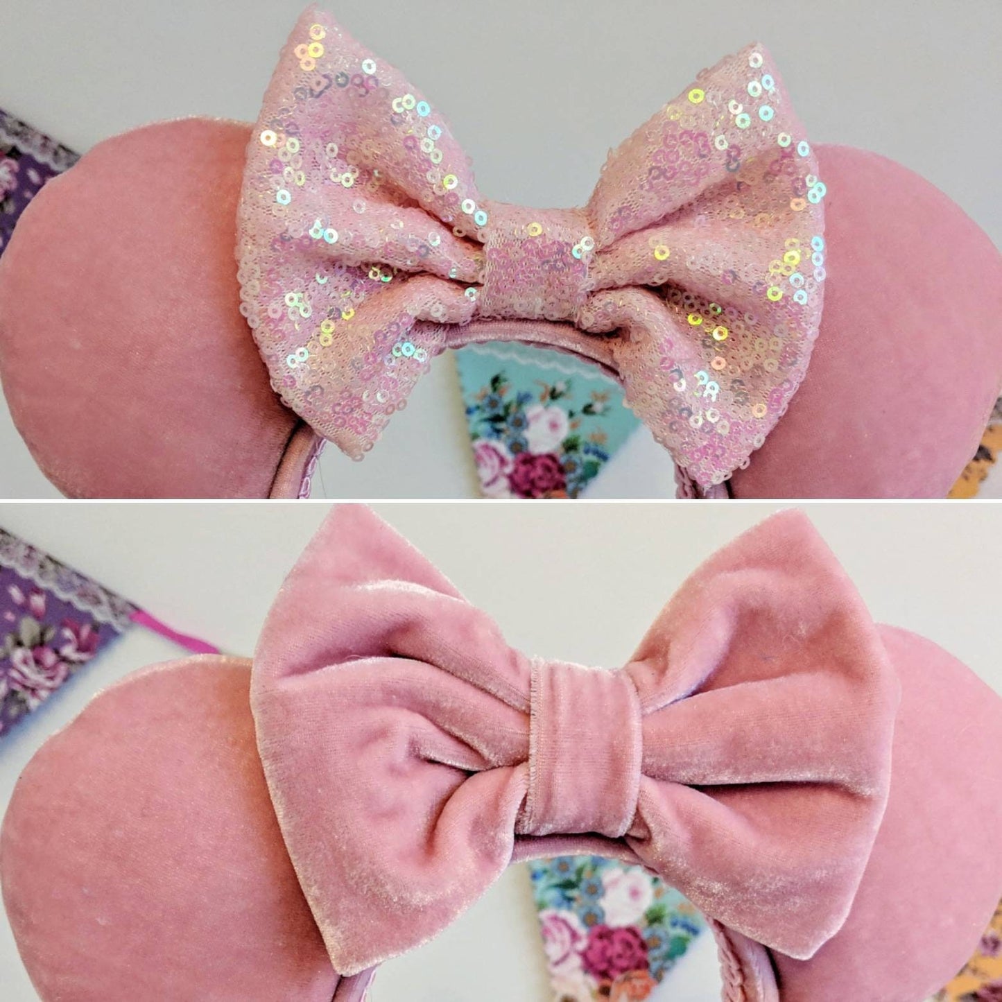 Velvet Mouse Ears - various colours available