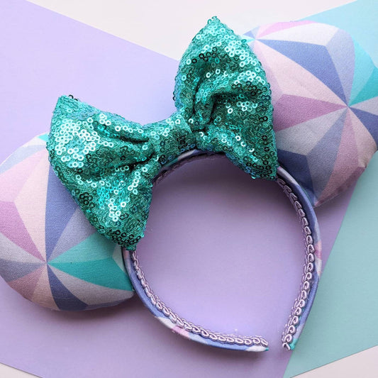 Purple/Aqua Spaceship Earth Mouse Ears