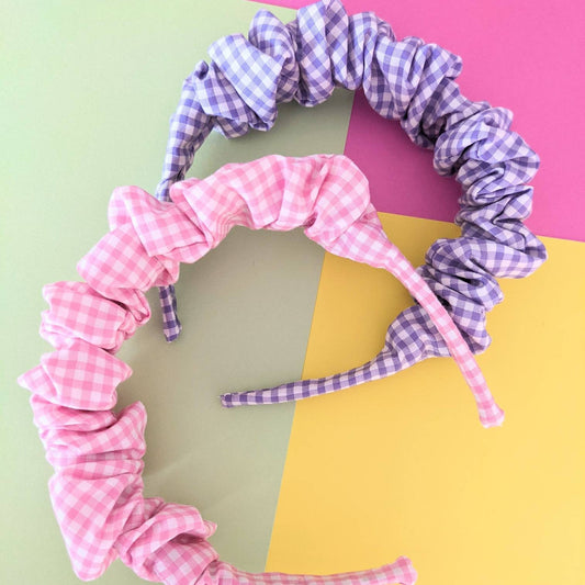 Gingham Scrunchie Band