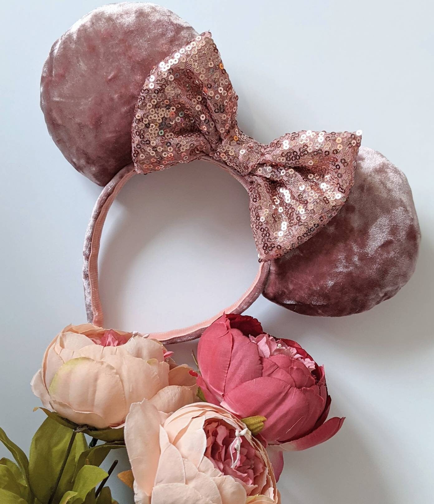 Dusky Rose Velvet Mouse Ears