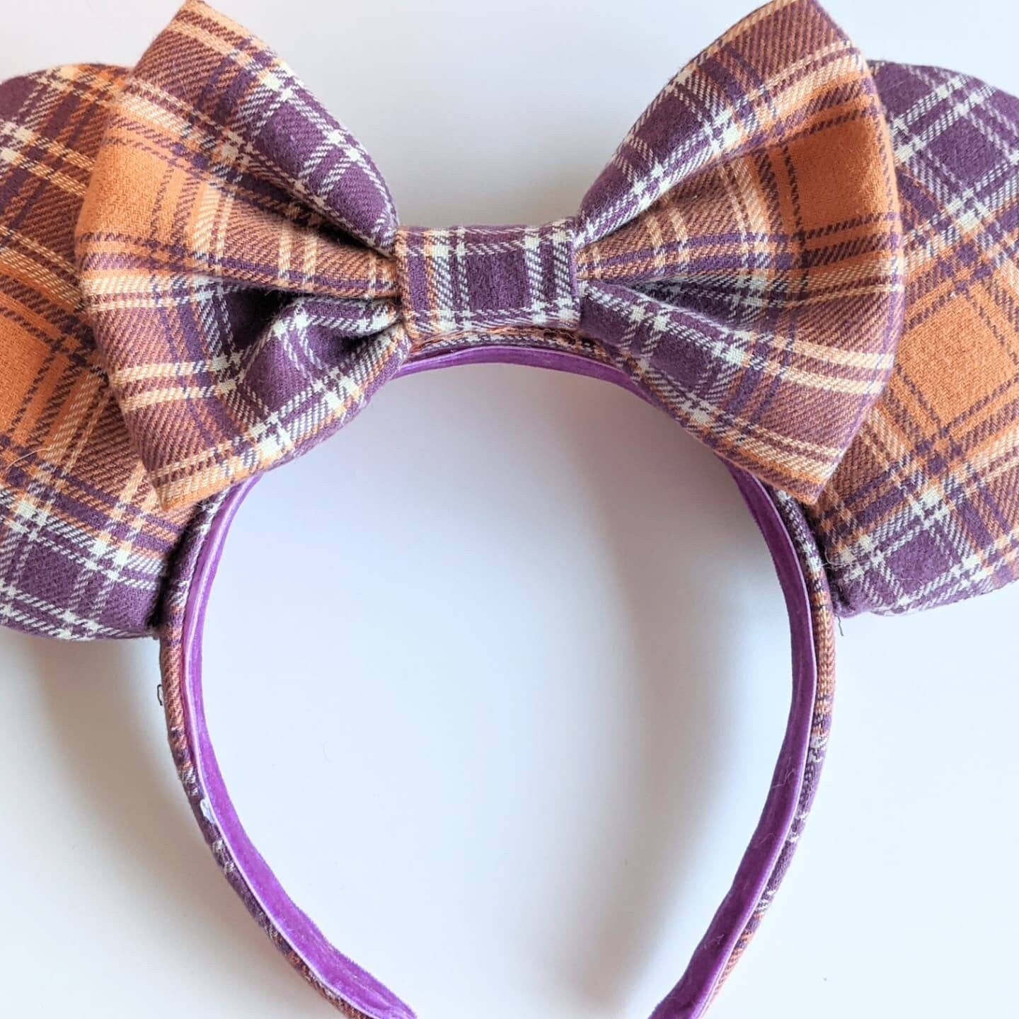 Orange and Purple Plaid Ears