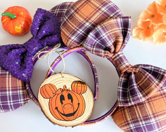 Orange and Purple Plaid Ears