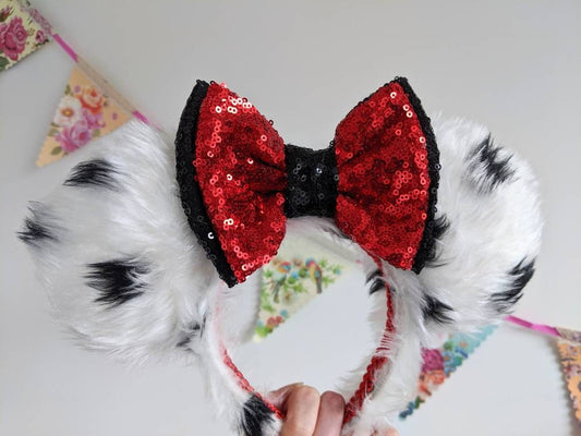 Cruella inspired mouse ears